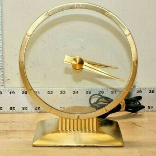 Vintage Jefferson Golden Hour Electric Mystery Clock 580 - 101 Dated 11 - 26 - 1969