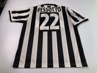 Vintage Kappa Juventus Italy Pessotto 22 SONY MiniDisc Soccer Jersey Size XL 2