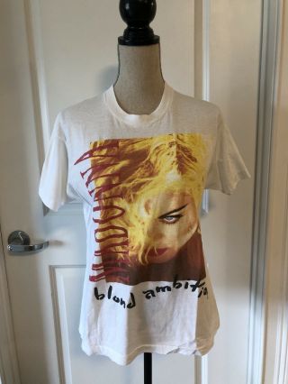 Vintage Madonna Blond Ambition Tour T Shirt Large 1990
