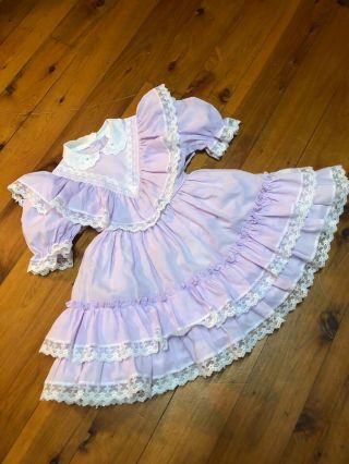 Vintage Liitle Princess Lavander Lace Baby Dress