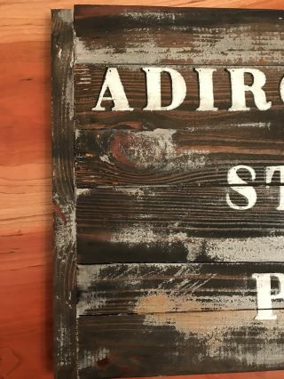 Vintage wood Adirondack camp ground sign wood folk art York Appx 26” Wide 6