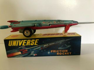 Mf 030 Universe Friction Rocket China Vintage Tin Toy Space Ship