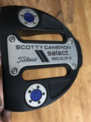 Titleist Scotty Cameron Select Big Sur S 40” Blue 20g Weights.  Very Rare Putter