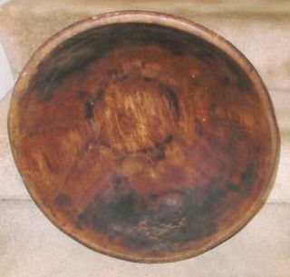 Scarce 19 " Antique Hand Turned Out Of Round Burled Wooden Farm House Bread Bowl
