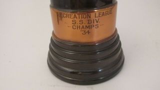VTG 1934 Copper Basketball Trophy.  Made By Dodge Chicago ILL.  12.  75 