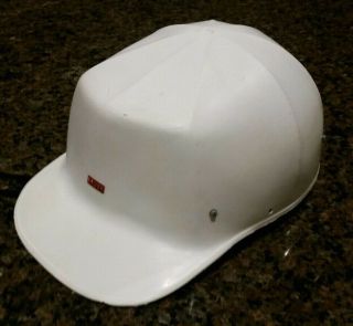 Vintage White Ed Bullard Mk Hb Hard Boiled " Bump Cap " Hard Hat W/ Liner