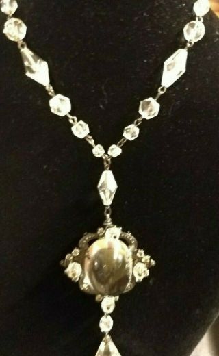 Vintage Estate Schreiner York Dome Necklace Pendant Brooch Large Exquisite