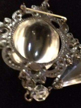 Vintage estate Schreiner York Dome Necklace Pendant Brooch Large exquisite 5