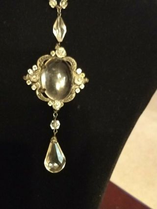 Vintage estate Schreiner York Dome Necklace Pendant Brooch Large exquisite 6