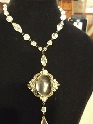 Vintage estate Schreiner York Dome Necklace Pendant Brooch Large exquisite 7