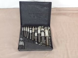 Walton 14 Pc.  Tap Extractor Set Vintage W/metal Case Machinist