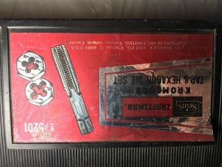 Vintage Craftsman KROMEDGE 41 Piece Tap and Die set 9 5201 Made In USA 6