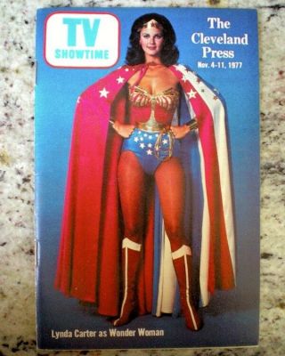 Tv Guide 1977 Wonder Woman Lynda Carter Regional Tv Showtime Rare