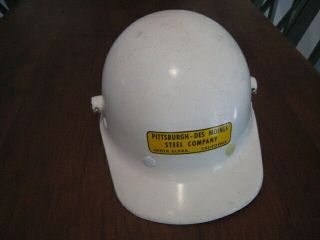 Vintage Pittsburgh Steel Superglas Fibre Metal Fiberglass Hard Hat Iron Worker C