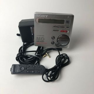 Vintage Sony Mz - R70 Digital Mini Disc Recorder With Remote & Charger