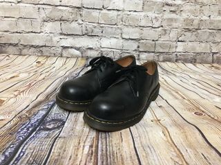 90s Vintage Dr Martens Steel Toe Us 9 Black 3 - Eye 1925 Doc Shoes Gibsons Oxfords