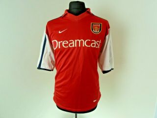 Arsenal Vintage Nike Home Shirt 2000 - 2002 Dreamcast Maglia Trikot Size Medium