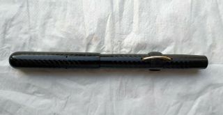 Conklin Crescent Vintage Fountain Pen Black Chased Hard Rubber - Of 14k Nib