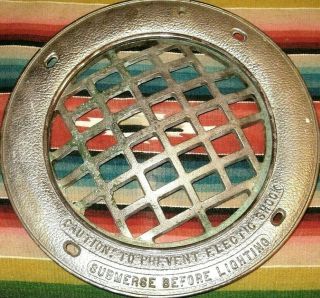 Vintage Underwater Swimming Pool Solid Brass Grille Frame Submersible Light 11 "