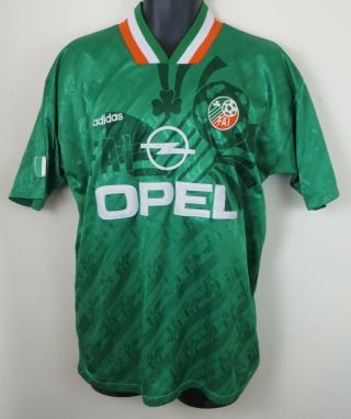 Adidas Republic Of Ireland 1994 - 95 Home Football Shirt Jersey Vtg Medium 38/40