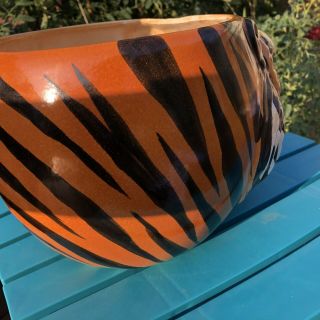 Ceramic Tiger Head Planter - Casa Pupo Hard to Find Vintage 1970’s Pot 5