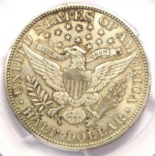 1907 Barber Half Dollar 50C - PCGS AU Details - Rare Date - Certified Coin 4