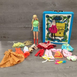 Vintage 1970s Pj Barbie Doll Bundle Case Clothes Accessories Parts/repair
