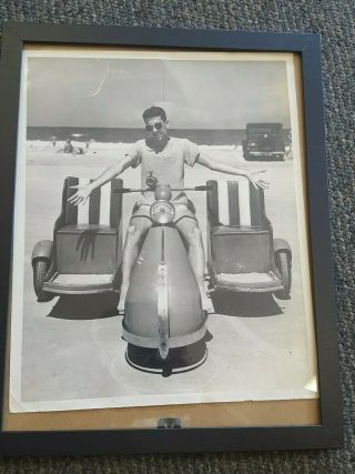 Salsbury Motor Scooter Vintage Photo Boy On Beach