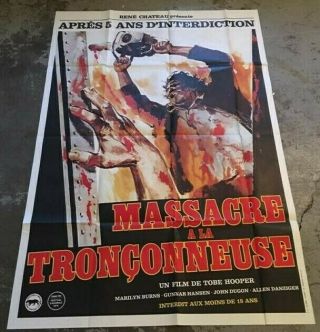 Vintage Texas Chainsaw Massacre Poster (french,  77 Or 78)