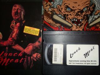 Lunch Meat Very Rare Vhs 1987 Horror Tapeworm Tight Slip Cover