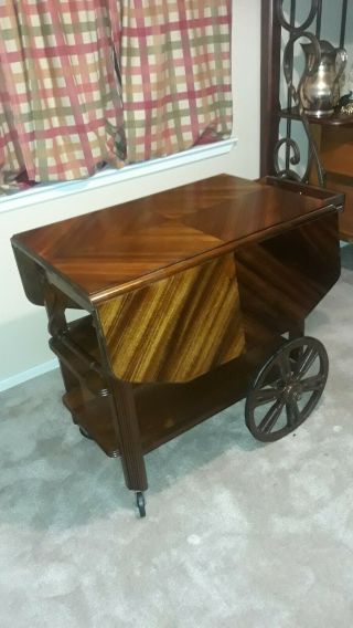 Lovely Vintage Wooden Tea Cart 3
