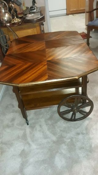 Lovely Vintage Wooden Tea Cart 6