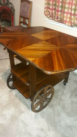 Lovely Vintage Wooden Tea Cart 8