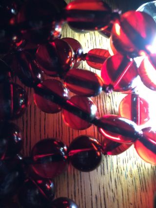Antique Cherry Amber Bakelite Faturan Bead Necklace 103 gms 115 cms 4