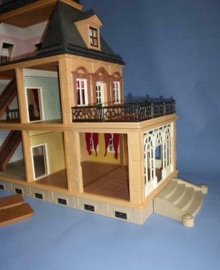 Playmobil Victorian Mansion 5300 - Rare Vintage Dolls House 4
