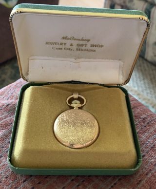Vintage Arnex Incabloc 17 Jewel Pocket Watch And Case