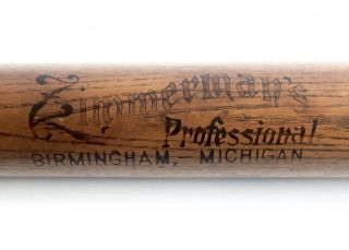 Antique Vintage Rare Zimmerman’s Bat Company Professional Model Baseball Bat