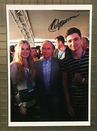President Vladimir Putin Signed 8x10 Photo Autographed Auto W/ Rus Very Rare