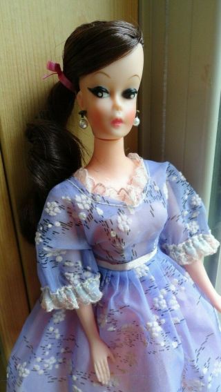 Vintage Barbie Clone Doll Swirl Ponytail And Sheer Dress Slip And Heels Stunning