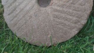 Vintage Millstone lawn decor yard stone antique landscaping rock granite 26 lbs 5