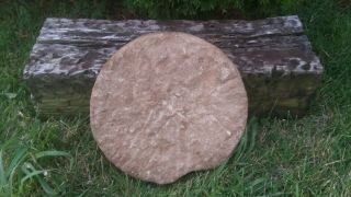 Vintage Millstone lawn decor yard stone antique landscaping rock granite 26 lbs 8