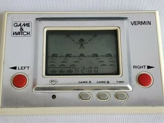 Vintage Nintendo Game & Watch Vermin Mt - 03 Lsi Screen Japan/tested - B412 -