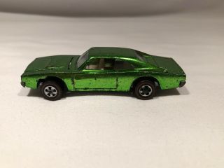 Vintage 1969 Hot Wheels Redlines Custom Dodge Charger Apple Green Tough Color