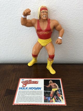 Wwf Wwe Ljn Rare Red Shirt Hulk Hogan Brother W/ Bio Card