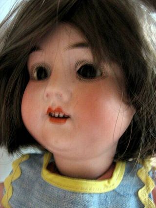 19 " Gebr.  Kuhnlenz Bisque Head Doll Ball Jointed Body Marked 21 Sleep Eyes