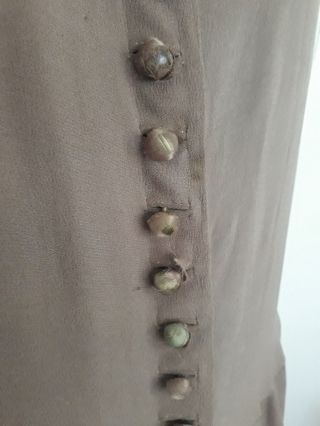 vintage 1920s art deco dropped waist brown silk dress gatsby size 12 2