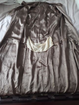 vintage 1920s art deco dropped waist brown silk dress gatsby size 12 7