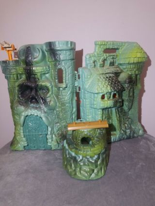 Vintage 1980s Motu He - Man Masters Of The Universe Castle Grayskull With All.