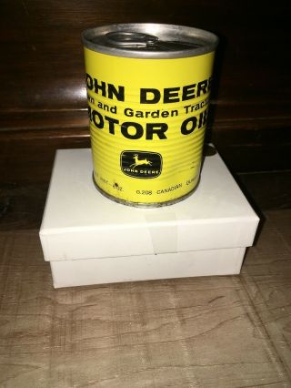 Vintage John Deere Lawn & Garden Tractor 8 Oz Oil Can Full Can Rare