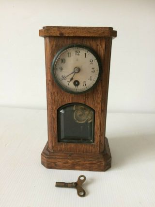 Vintage Junghans Oak Mantel Clock
